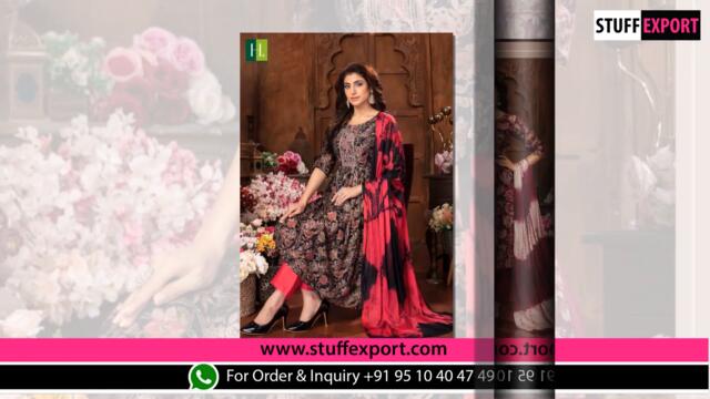 Hirwa Suman Casual Foil Printed Kurti Bottom With Dupatta Full Catalog Available At Wholesale Rate.