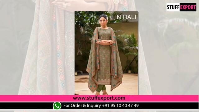 Rang Nirali Designer Muslin Foil Printed Dress Material Full Catalog Available At Wholesale Rate.