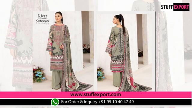 Gulvez Safeena Vol 2 Printed Cotton Dress Material Collection Full Catalog Available Wholesale Rate.