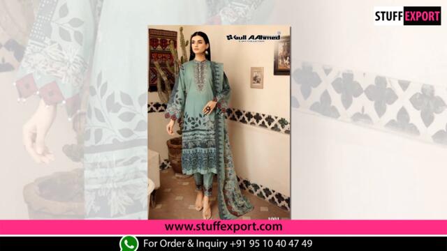 Gull A Ahmed Zarqash Embroidered Karachi Dress Material Full Catalog Available At Wholesale Rate.
