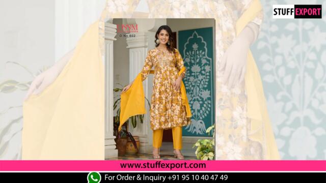 Ossm Mannat Vol 6 Premium Naira Cut Kurti Pant With Dupatta Full Catalog Available Wholesale Rate.