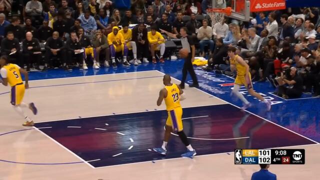 Luka Doncic insane no look pass from behind Jaxson Hayes back to Dante Exum 🤯