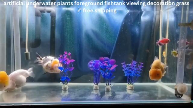 fishtank deco flowers grass artificial plants foreground simulation plants ✈️ free.shipping