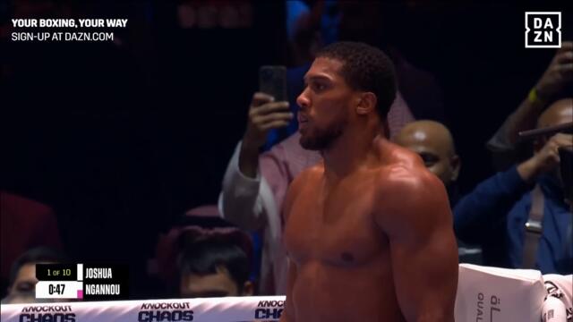 KNOCKOUT CHAOS | Anthony Joshua vs. Francis Ngannou Fight Highlights