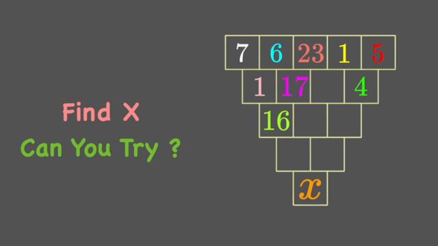 Math Riddle | Evaluate X In The Picture