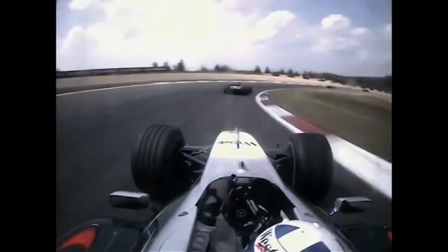 Fernando Alonso Brake Checks David Coulthard - European Grand Prix 2003