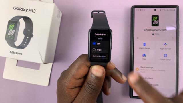 How To Change Wrist Orientation & Button Side On Samsung Galaxy Fit 3