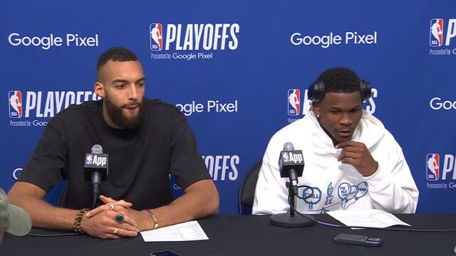 Anthony Edwards & Rudy Gobert talk Game 3, FULL Postgame Interview