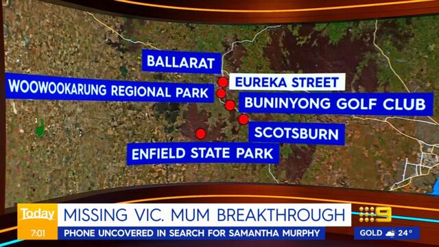 Items of interest recovered after new search for missing Ballarat mum | 9 News Australia
