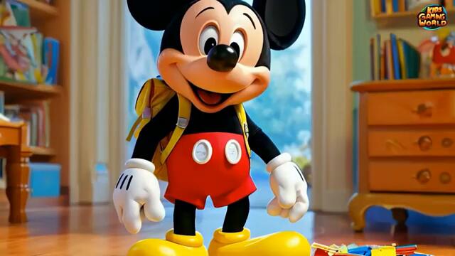 MICKEY MOUSE FIRST DAY AT KINDERGARTEN Story for Kids & Toddlers
