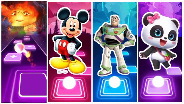 Garfield 🆚 Mickey Mouse 🆚 Buzz Lightyear 🆚 Miumiu 💥 TILES HOP EDM