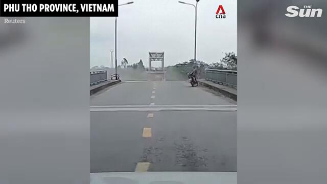 Vehicles plunge into river in bridge collapse as 126mph Typhoon Yagi brings destruction killing 82