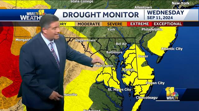 Weather Talk: Most of Maryland can expect more rainfall than normal in coming days