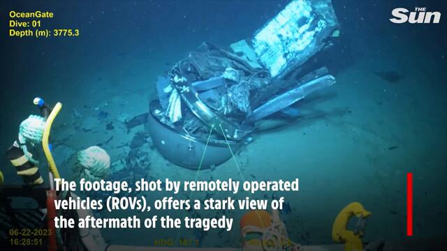 Doomed Titan sub crashed just DAYS before fatal dive as more chilling video of wreckage released