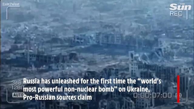 Gigantic fireball sparks fears Putin has dropped 'world's most-powerful non-nuke' on Ukraine