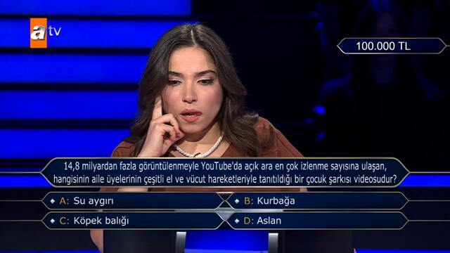 Youtube'da en çok izlenen çocuk şarkısı - Kim Milyoner Olmak İster? 1112. Bölüm