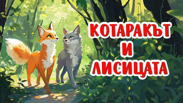 Котаракът и лисицата - бг аудио,  приказки бг аудио, приказки на български език,  детски приказки