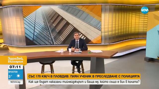 Пиян тийнейджър „летя“ със 170 км/ч в Пловдив, баща му също е бил в колата