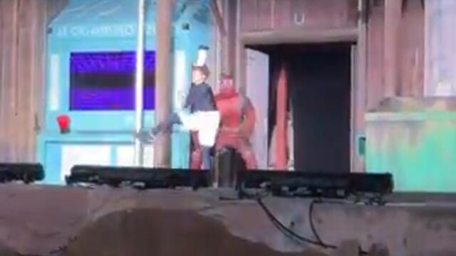 What did deadpool do to mickey mouse? 😳 #shorts