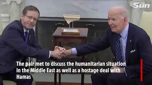 Cringe moment Joe Biden makes another classic gaffe as he swerves Israeli hostage question