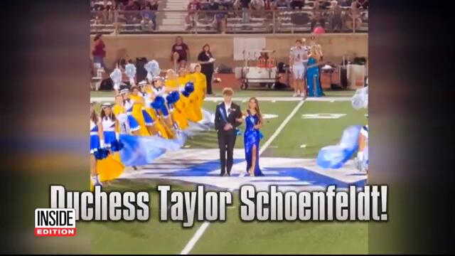 Teen Crowned Homecoming Duchess Cheers With Squad in Gown