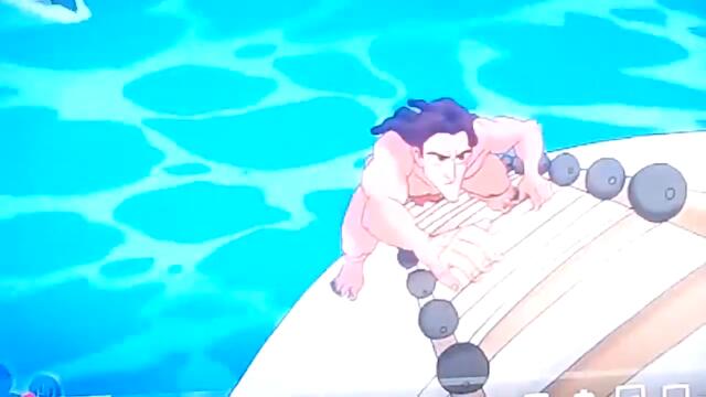 Tarzan vs shark from legend of Tarzan Disney by Eli J Martinez