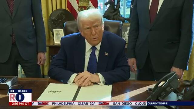 President Trump answers questions in Oval Office | LiveNOW from FOX