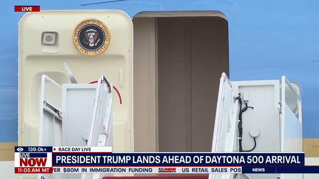 Daytona 500: President Donald Trump arrives in Florida | LiveNOW from FOX