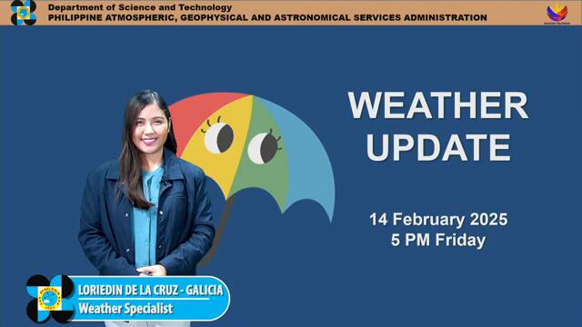 Public Weather Forecast issued at 5PM | February 14, 2025 - Friday