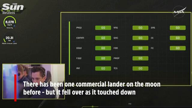 Room erupts after Firefly’s lunar lander makes historic touchdown on moon