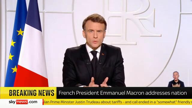 Emmanuel Macron warns of 'Russian threat' in televised address