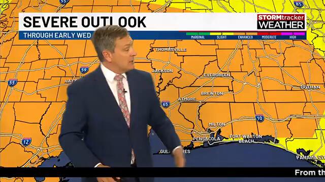STORMtracker ALERT: Enhanced risk for severe weather tonight into early Wednesday