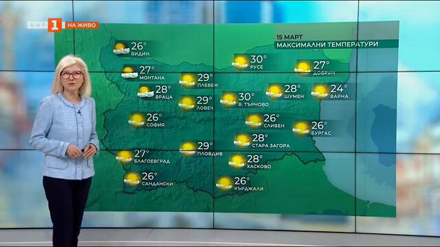 Рекордно топло време в съботния ден - 15.03.2025 по БНТ