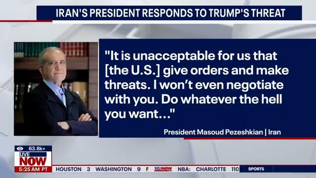 Iran to Trump: ‘Do whatever the hell you want!' | LiveNOW from FOX