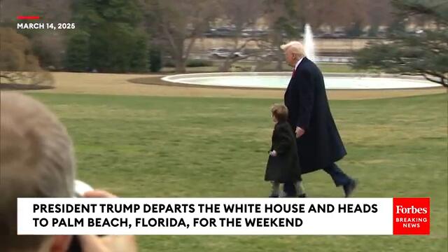 WATCH: President Trump Departs The White House And Heads To Palm Beach, Florida, For The Weekend