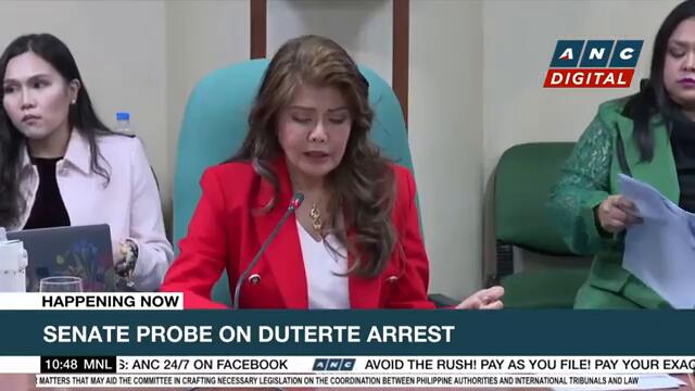 WATCH: Senator Imee Marcos presents video compilation of President Marcos' stand on ICC | ANC
