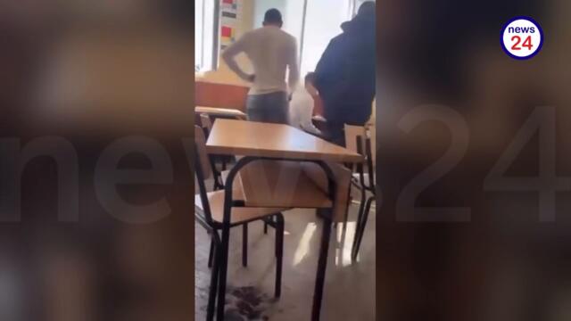 Учител удря шамар на ученик в час в ПГТ „Макгахан“ – кадри от инцидента бяха изпратени до News24 TV!