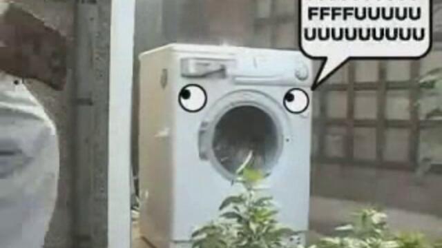 Washing Machine Is Destroyed By A Brick Funny Meme