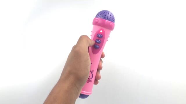 Brinquedo Microfone Musical Infantil Luz E Som Menina A Pilha